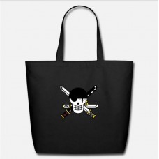 Zoro Pirate Sign Black Eco-Friendly Tote Bag